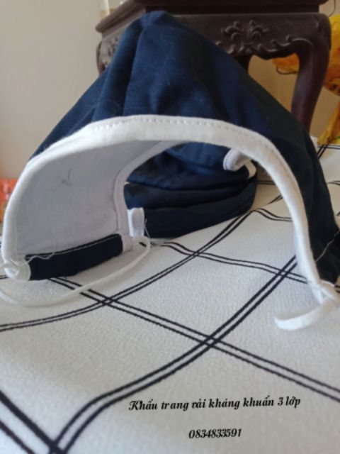 KHẨU TRANG VẢI KHÁNG KHUẨN 3 LỚP xưởng xuất tiêu chuẩn Châu Âu