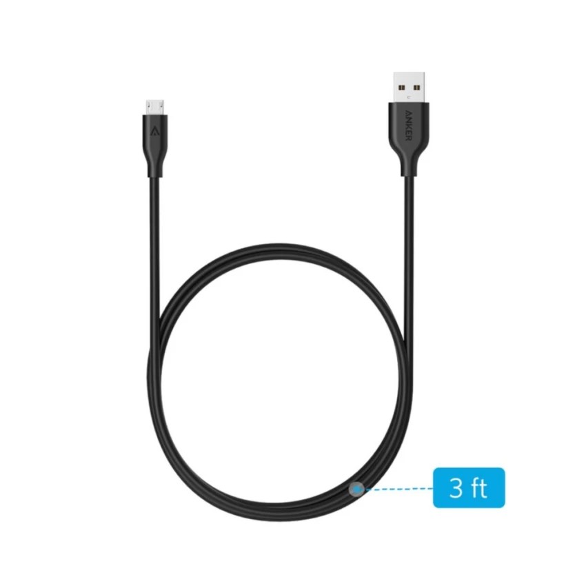 [Freeship toàn quốc từ 50k] Cáp sạc siêu bền ANKER Powerline Micro-USB 0.9m cho Android (Đen) #5