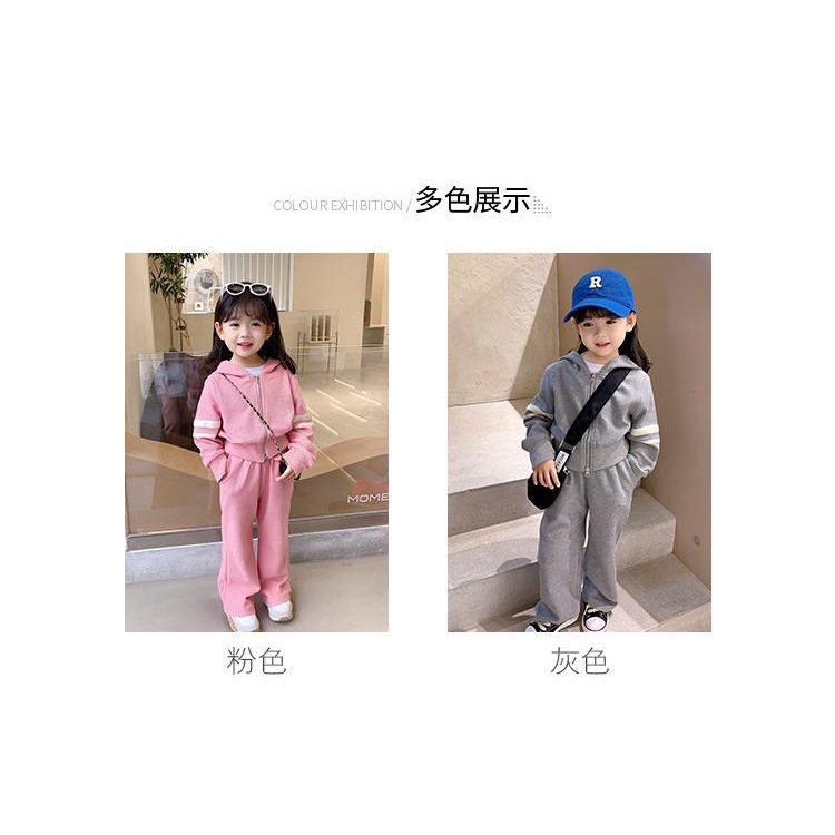 Bộ Đồ Hai Mảnh Thoáng Khí Thoải Mái Thời Trang Xuân Thu Cho Bé Gái