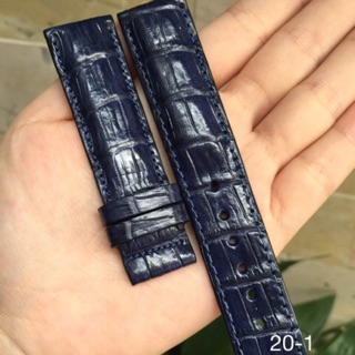 Dây Đồng Hồ Da Cá Sấu Size 18-20-22 Xanh Navy