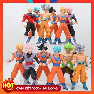 Mô Hình Dragon Ball - 6 nhân vật SonGoku Jiren Vegeta Super Saiyan God SSJ4 - Cao 18cm