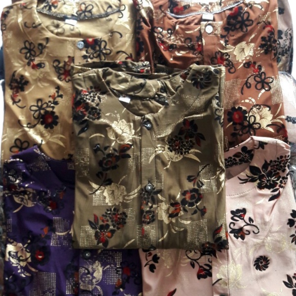 Bộ Đồ Bà Già Áo Bà Ba Ép Nhung Quần SaTanh