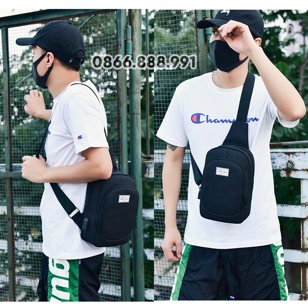 Túi Chéo Nam Thời Trang Cao Cấp, Có Cổng Sạc USB, Mã TC01 | BigBuy360 - bigbuy360.vn