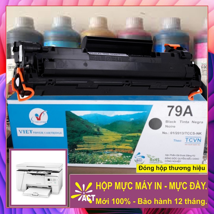 Hộp mực máy in HP laserjet Pro MFP M26a / M26nw / 26A / 26NW - [79A], mới 100%, hộp mực nạp đầy mực in.