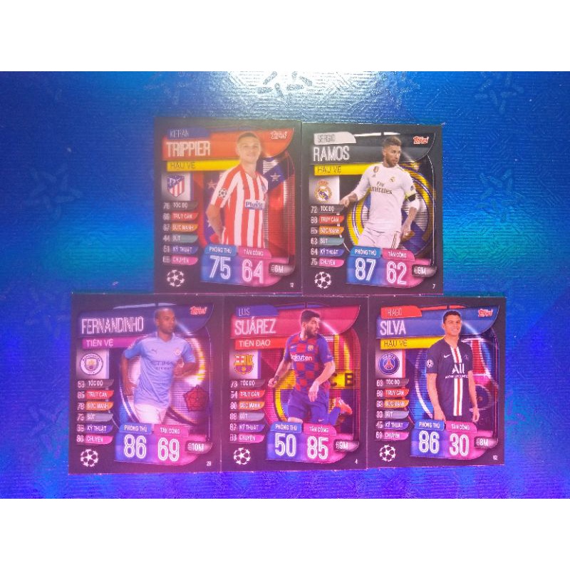 [ Một thẻ ] Thẻ cầu thủ Poca Match Attax mùa giải 2019-2020(tặng seal bọc thẻ)