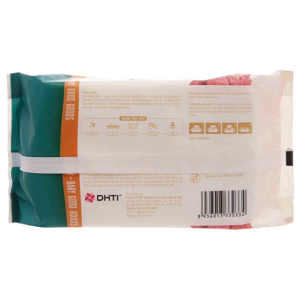 Khăn ướt Mamamy 100 tờ không mùi