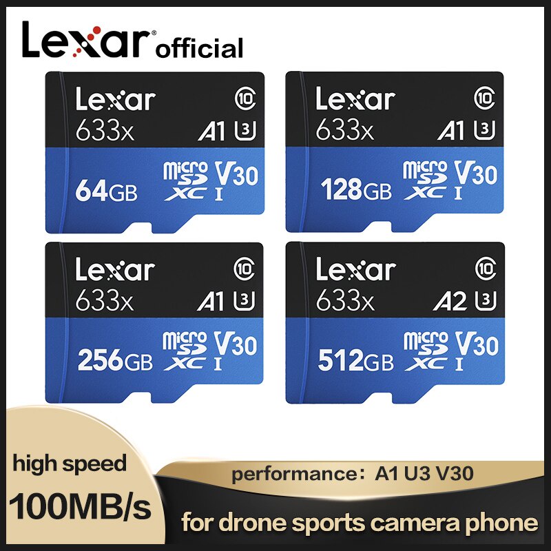 Thẻ Nhớ Lexar Tốc Độ Cao 100m / s 512 256 128GB Cho Điện Thoại / PS4, 5 / switch / Máy Tính