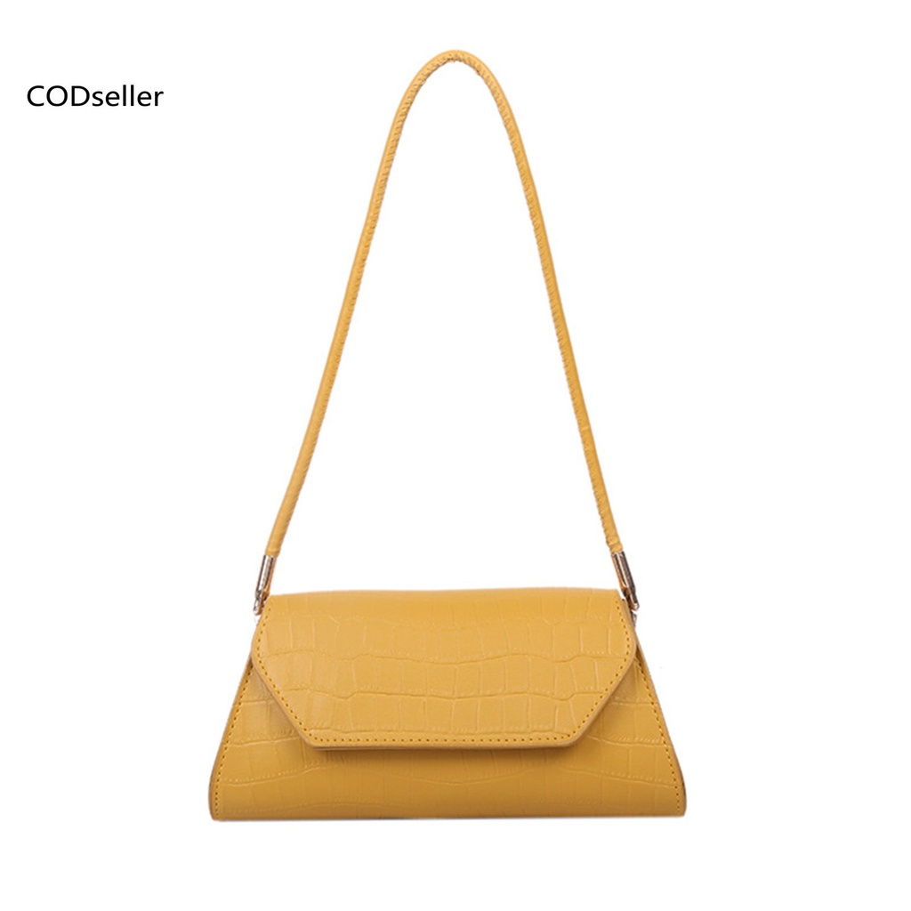 COD_ Female Shoulder Bag Classic Fake-crocodile Pattern Handbag All-match for Holiday