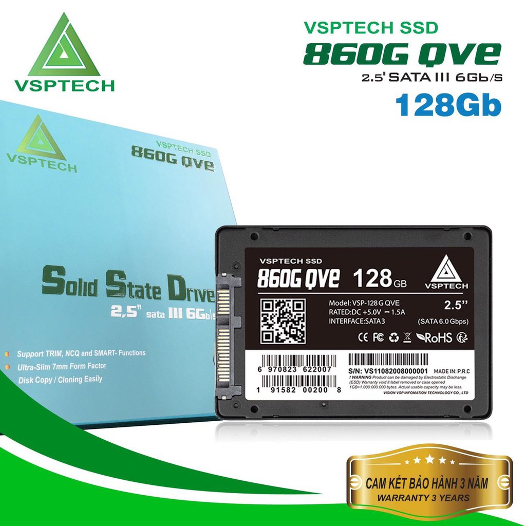 [Mã 255ELSALE giảm 7% đơn 300K] Ổ cứng SSD VSP 512GB-128G