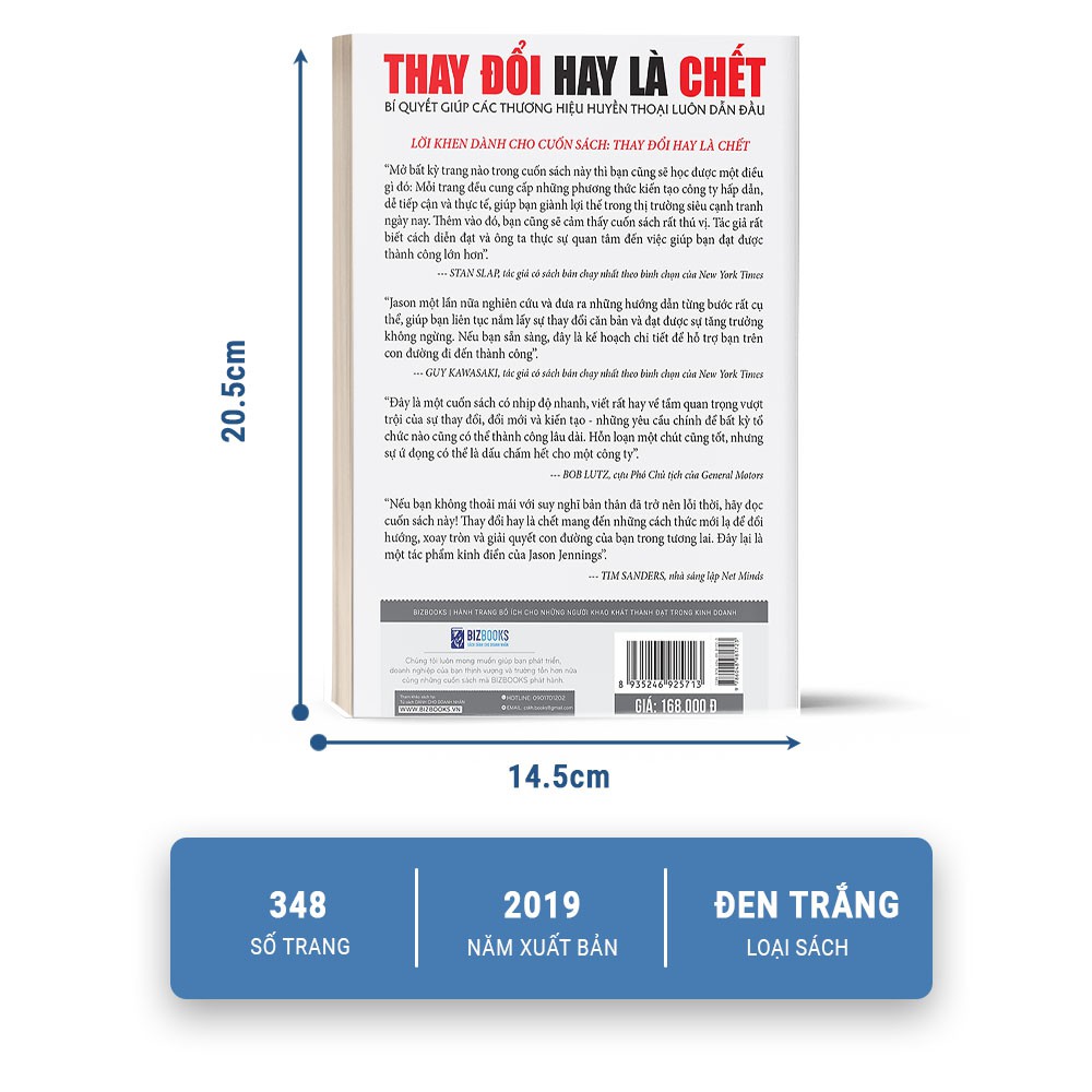 Sách - Thay Đổi Hay Là Chết - Bí Quyết Giúp Các Thương Hiệu Huyền Thoại Luôn Dẫn Đầu - BizBooks