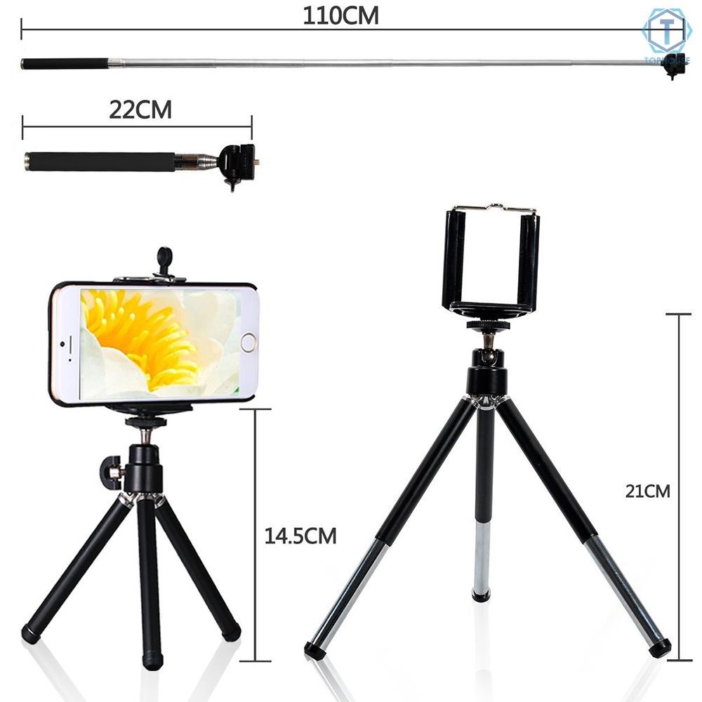 10PCS 8X Telephoto Mobile Phone Lens Universal Detachable Clip-on Lens Wide Angle + Fish Eye + Macro Lens + Selfie Stick