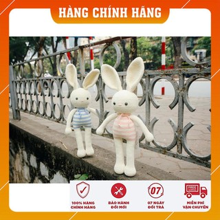 [Chinh Hang] [Xả Hàng] Cặp thỏ kẻ – Toys made by The Bunny