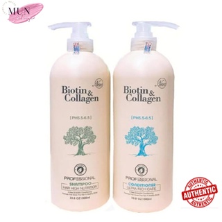 Cặp Dầu Gội Xả Biotin Collagen 1000ml kích thích mọc tóc, ngăn rụng tóc