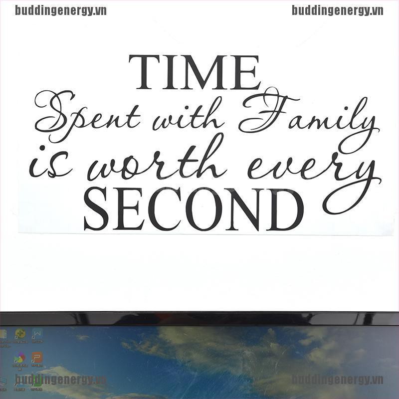1 Sticker Dán Tường Với Họa Tiết Hình Chữ Time Spent Độc Đáo Dùng Trang Trí Nhà