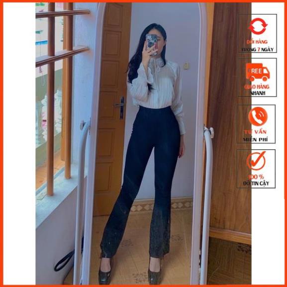 [Mã FAMARAL1 giảm 10K đơn 50K] Quần Ống Loe Cạp Cao Dài Tôn Dáng m888