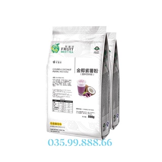 Bột Khoai Lang Tím Dừa 800g ngon ( có đường ) trà sữa pha lên màu tím nhạt