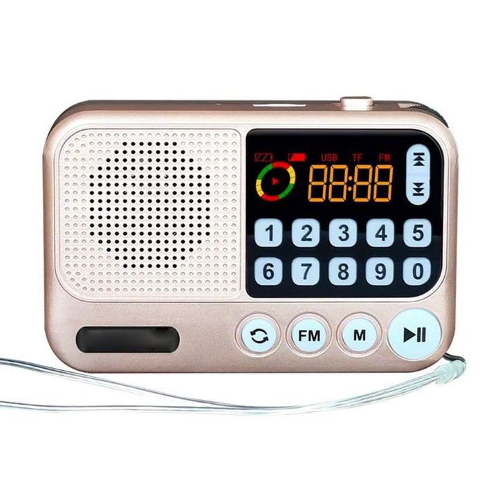 Đài radio kiêm loa nghe nhạc mini S99 hỗ trợ thẻ nhớ, usb, jack 3.5