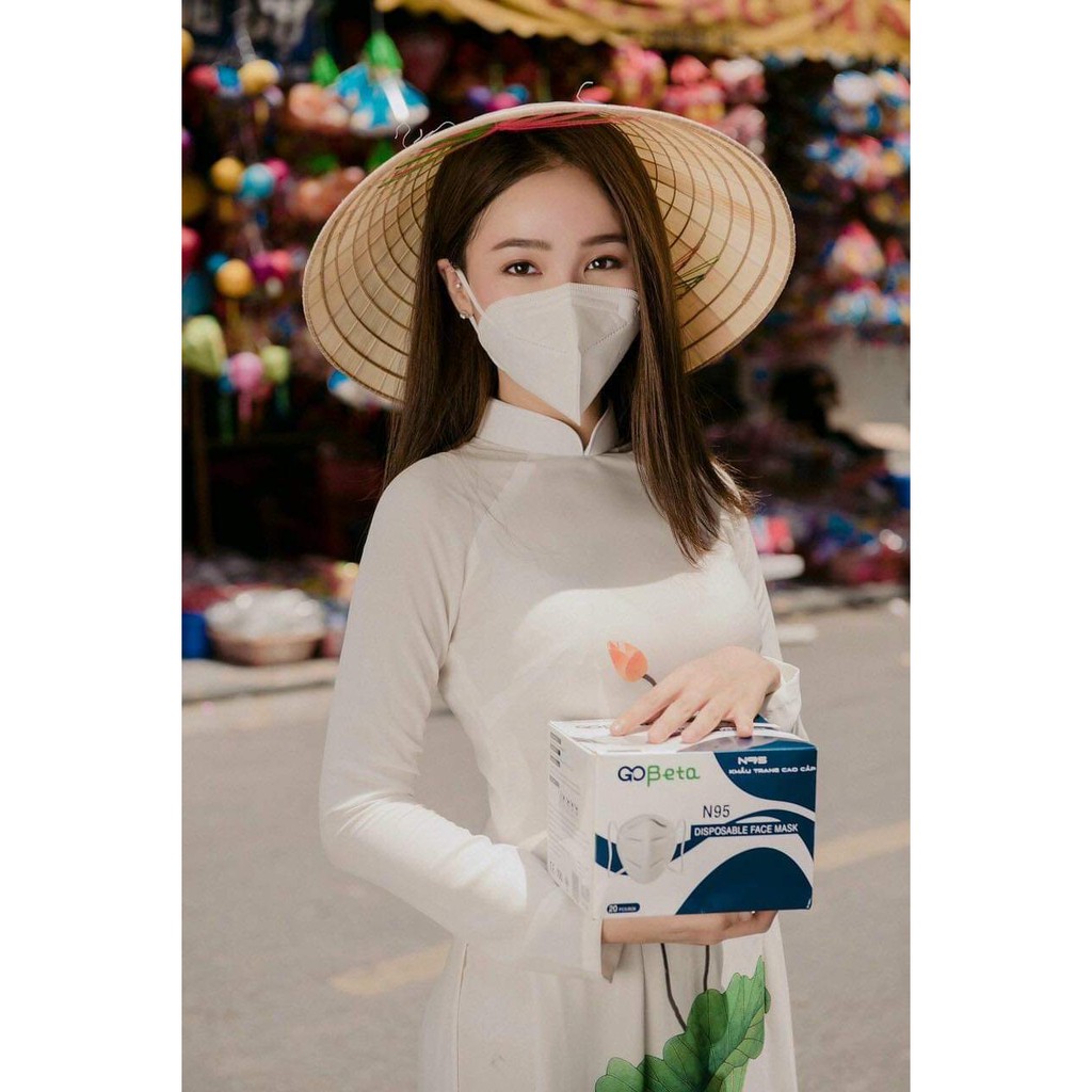 Khẩu trang N95 Gobeta - 5 Lớp Hàng Xuất (hộp 20 cái)