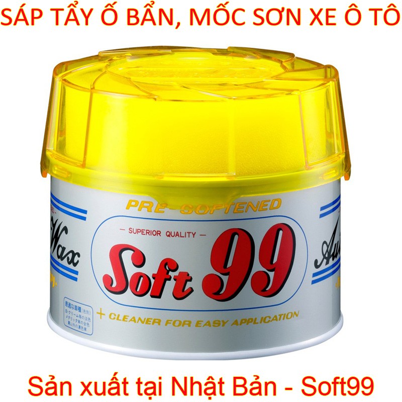 Sáp Tẩy Ố Bẩn Sơn Xe Ô Tô Hanneri Wax W-19 Soft99 | Japan