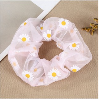 Scrunchies Chun Cột Tóc Hoa Cúc Thêu Nổi Xinh Xắn Phong Cách Hàn Quốc Hottrend 2020