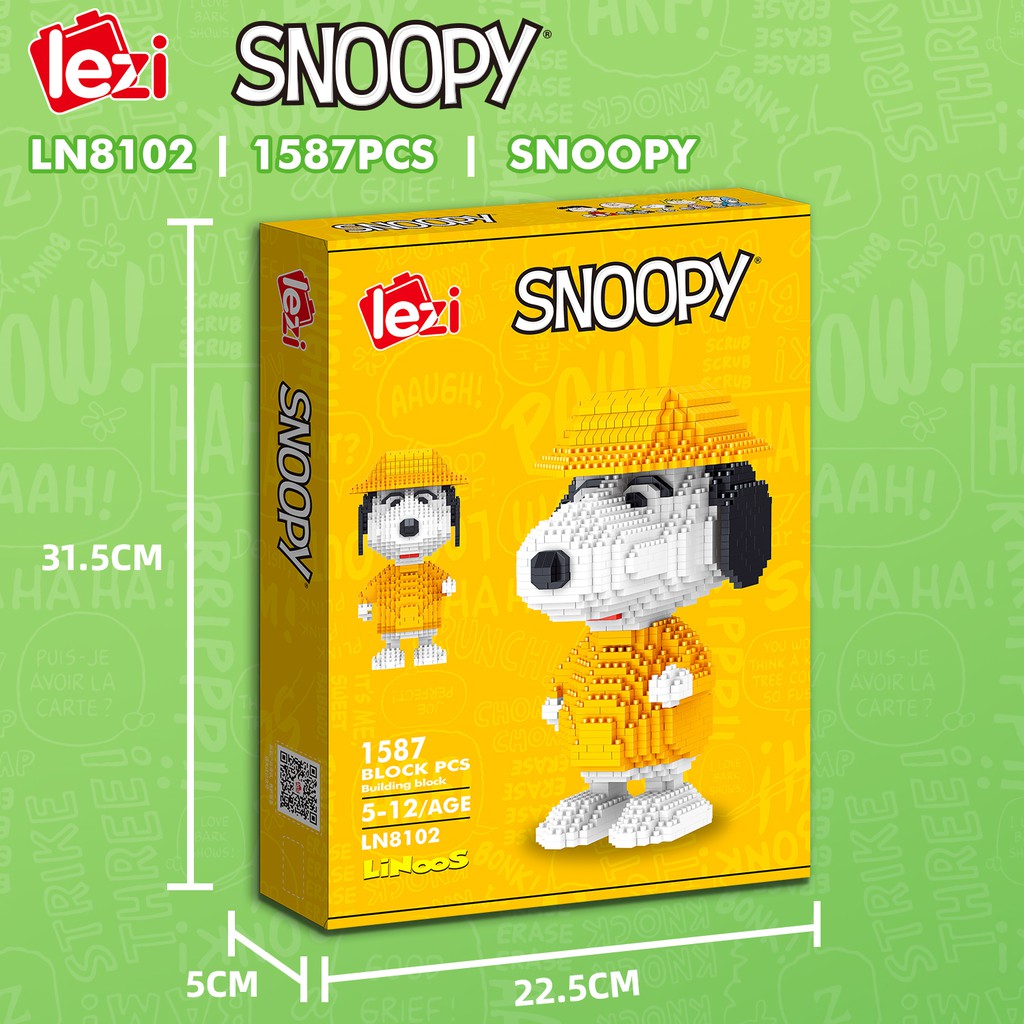LEGO SNOOPY 3D - ĐỒ CHƠI XẾP HÌNH SNOOPY 18.5 cm