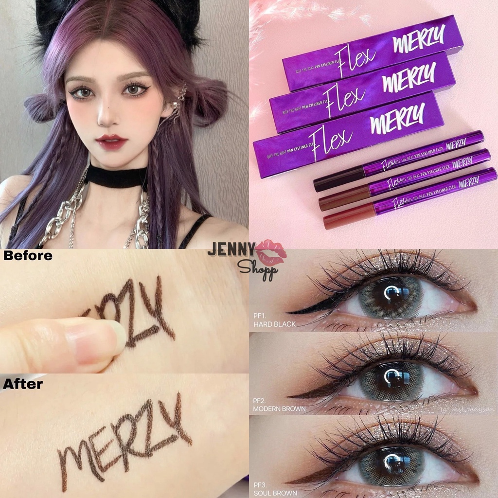 Kẻ Mắt Dạ Merzy Bite The Beat Pen Eyeliner Flex