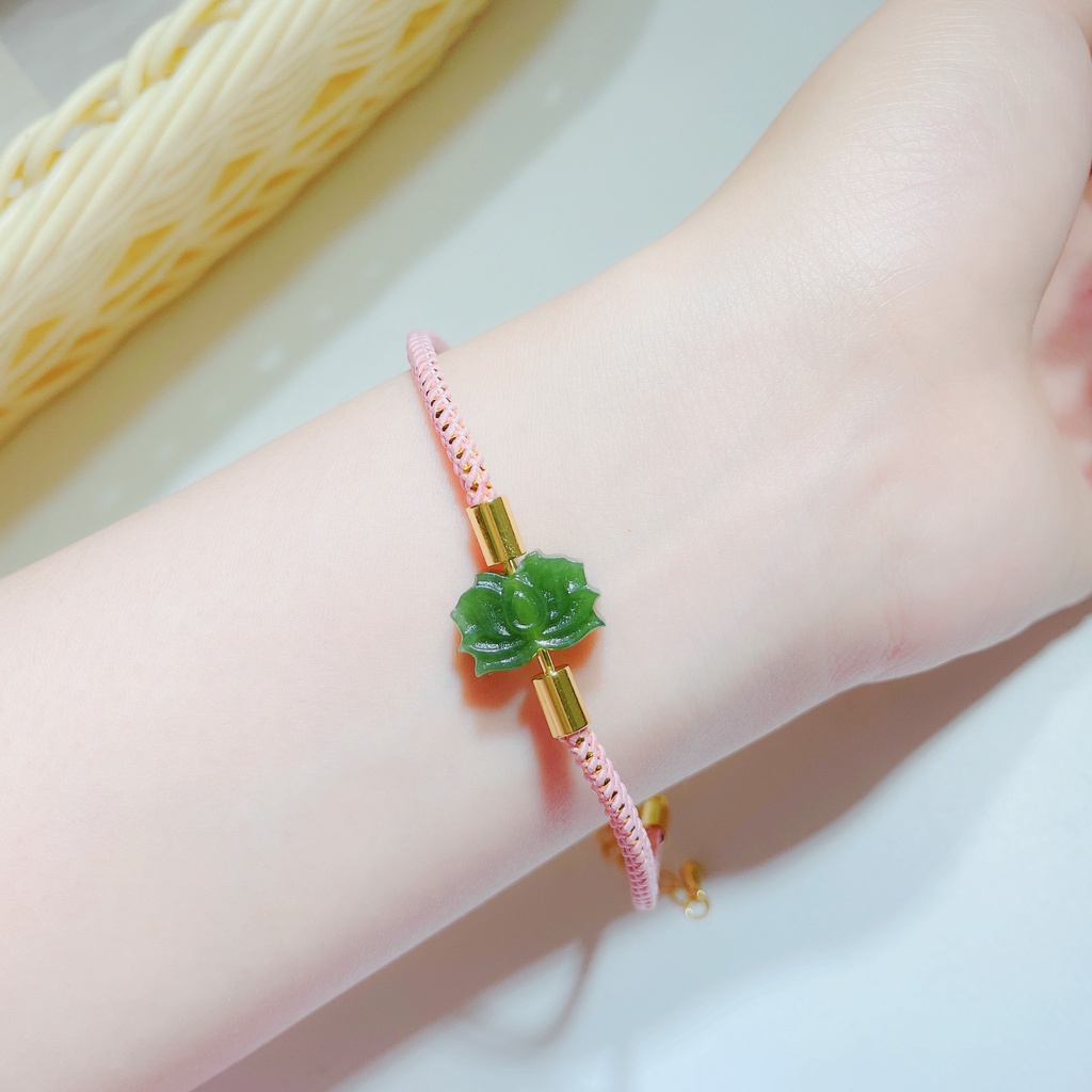 Vòng phong thủy mix 𝑯𝑶𝑨 𝑺𝑬𝑵 𝑵𝑮𝑶̣𝑪 𝑩𝑰́𝑪𝑯 đơn giản, trẻ trung