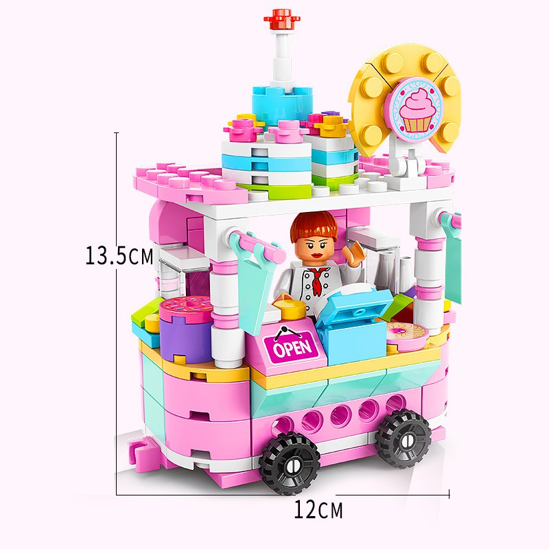 Bộ Đồ Chơi Lắp Ráp Mô Hình Cửa Hàng Đường Phố Giáo Dục Cho Bé