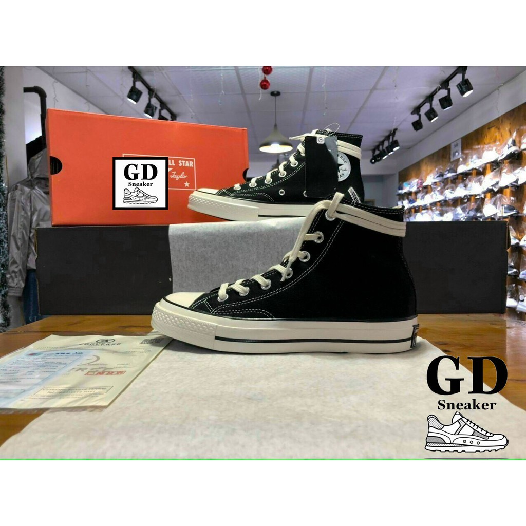 Giày CV 1970s thấp cổ , Giày CV 1970s Chuck Taylor All Star 1970s Black/ White  [full box bill] tặng túi CV