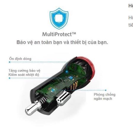 Tẩu sạc nhanh ô tô 2 cổng Anker PoweDrive PD A2310 24W chuẩn MFI