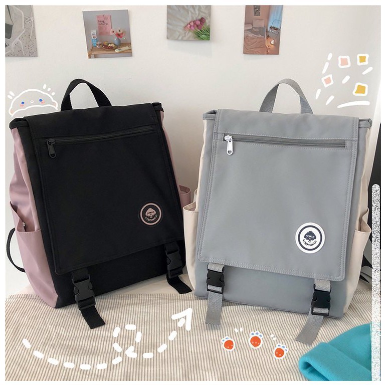 Balo đi học nam nữ du lịch thời trang, Balo nữ đẹp cao cấp unisex đựng vừa laptop hàn quốc không thấm nước MS03