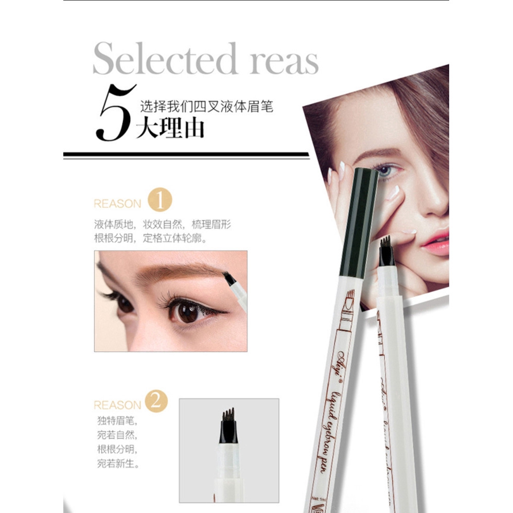 Bút kẻ lông mày dạng lỏng tự nhiên không dễ phai nhiều màu sắc tùy chọn | BigBuy360 - bigbuy360.vn