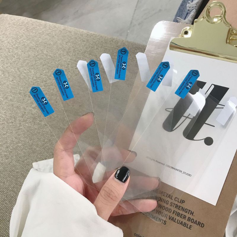 Miếng dán PET dẻo Mặt Trước iphone Trong Suốt &amp; Nhám full mã (tặng giấy lau 1-2)