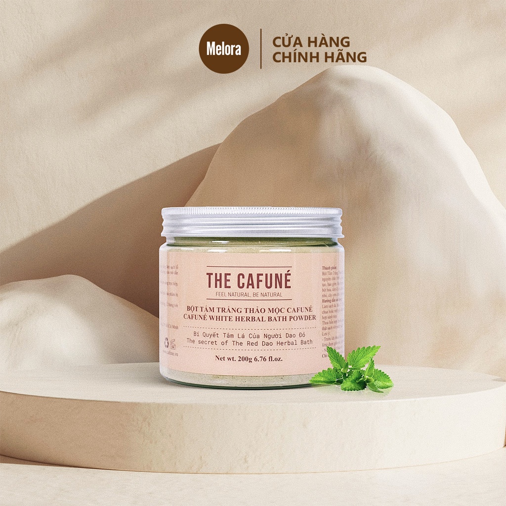 Bột tắm trắng thảo mộc chính hãng Cafuné 200g - Thành phần thảo mộc tự nhiên 100% Giúp dưỡng trắng mịn và sáng da