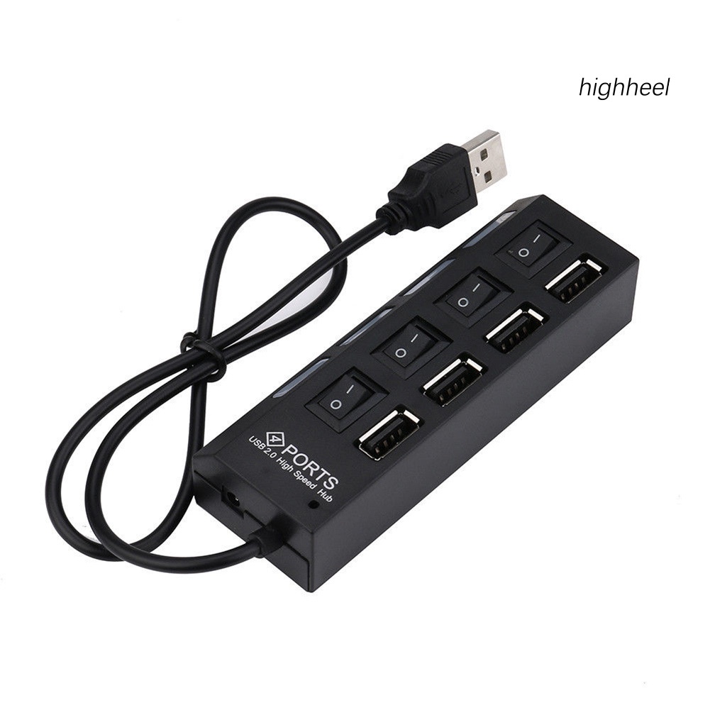 Hub Chia 4 Cổng Usb 2.0 Tốc Độ Cao Có Công Tắc On / Off Cho Máy Tính / Laptop | BigBuy360 - bigbuy360.vn