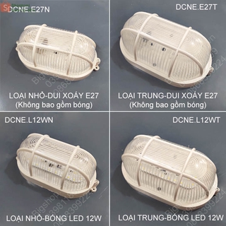 Đèn chống ẩm phòng chống nổ, có loại đèn led hoặc đui xoáy E27 tùy chọn lắp nhà tắm, ngoài nhà