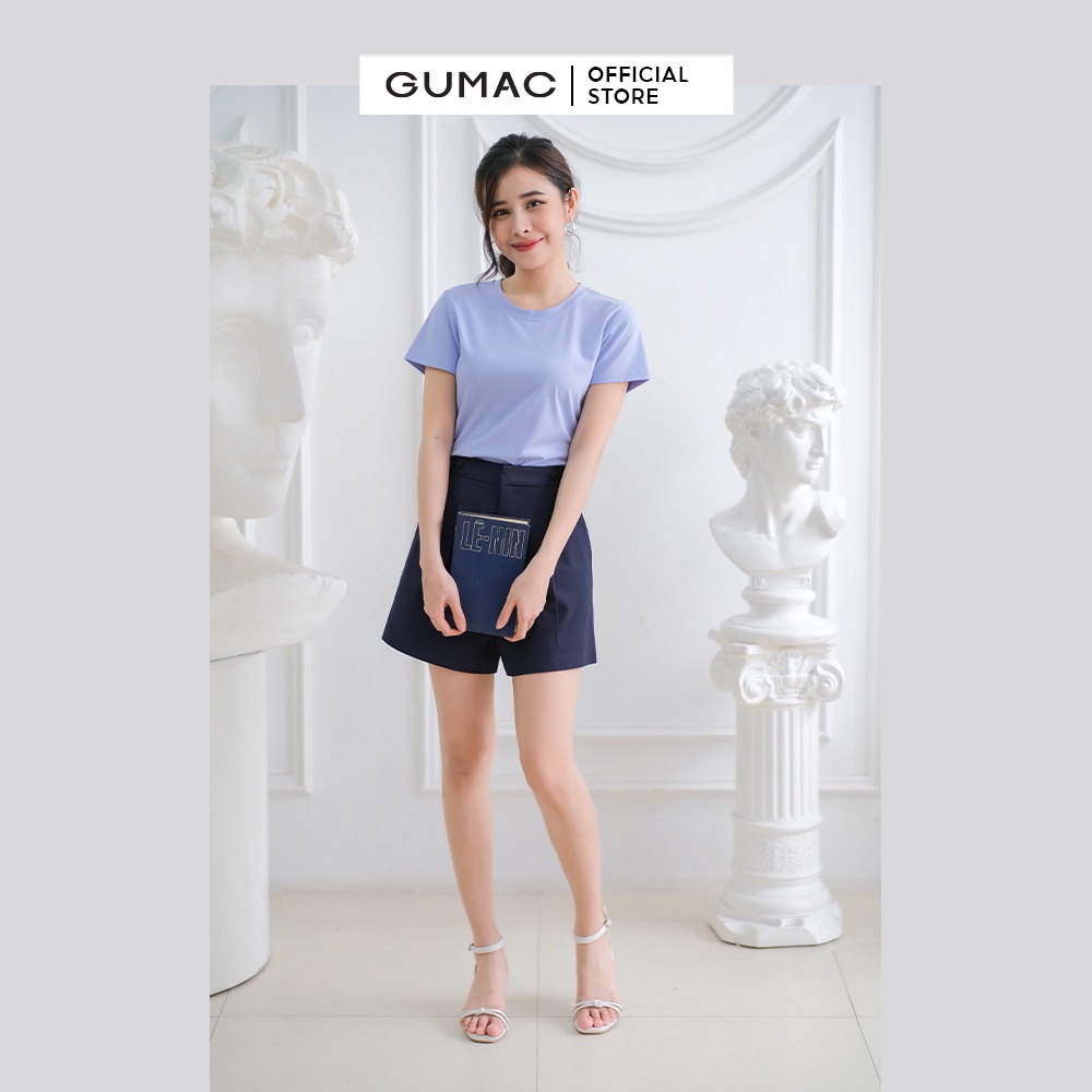 Quần short nữ phối đai thời trang GUMAC QC03063
