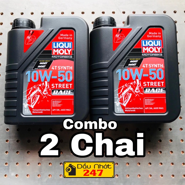 Combo 2 chai Liqui Moly 10w50 Street Race (Chai 1L x 2)