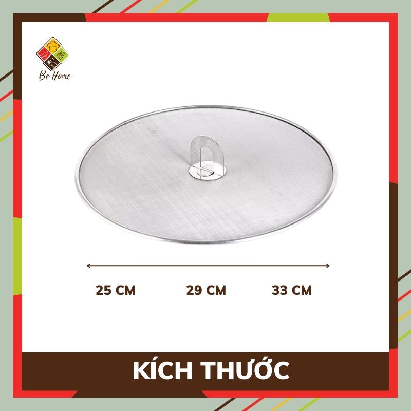 Nắp lưới chắn mỡ khi chiên BEHOMEMALL nắp đậy chảo chống bắn văng dầu [ĐỦ SIZE]