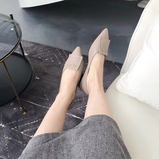 Giày mũi nhọn da mềm