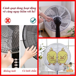 Size 50cm Lưới bọc quạt an toàn cho trẻ nhỏ, có dây rút điều chỉnh