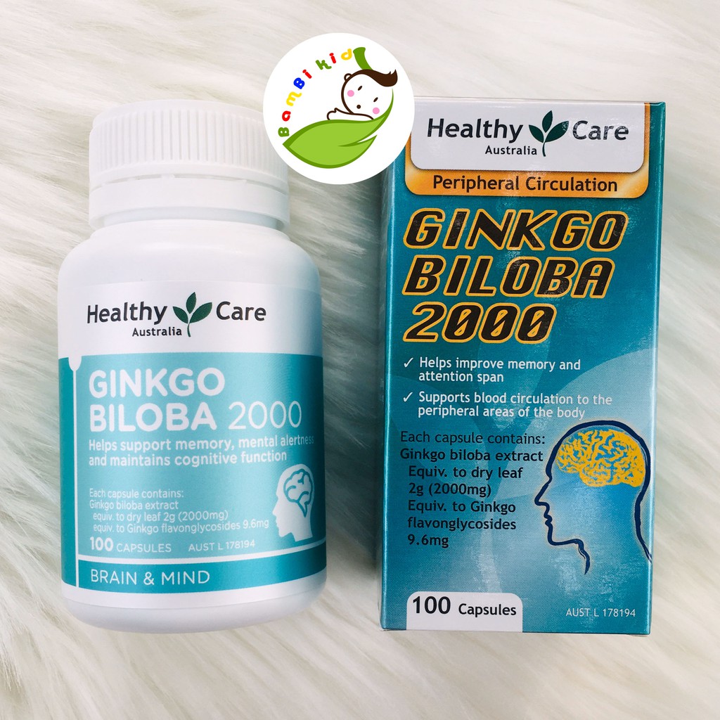 Viên Uống Bổ Não Healthy Care Ginkgo Biloba Úc [date 2022] mẫu mới