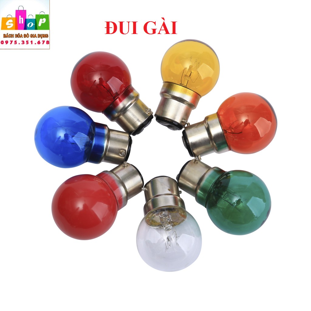 Bóng đèn sợi đốt tròn  Đuôi gài & xoáy E27-Giadung24h
