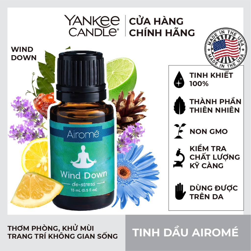 Tinh dầu Airomé Yankee Candle - Wind Down 15ml