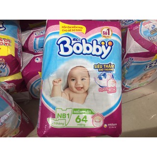 [CHÍNH HÃNG] Miếng Lót Sơ Sinh Bobby NB1 - 64 miếng