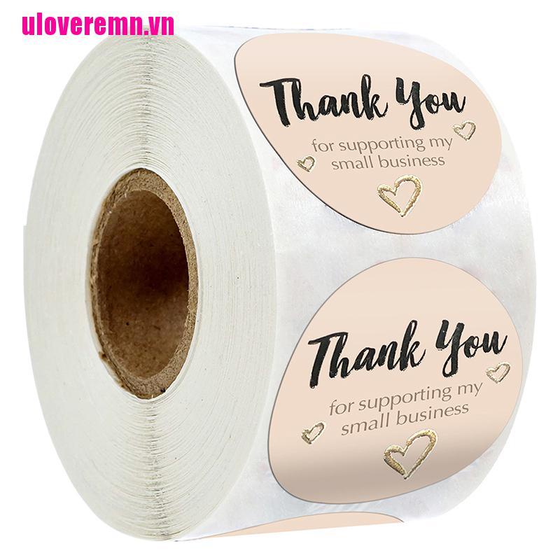 【ulove】Round Thank You For Supporting My Small Business Hand Made Labels Stick