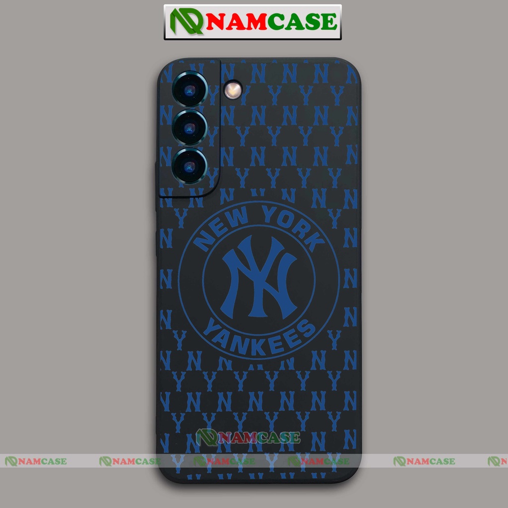 Ốp lưng điện thoại Samsung Galaxy S22 Plus Ultra cạnh viền vuông Silicon mềm dẻo bảo vệ camera hình NY MLB New York