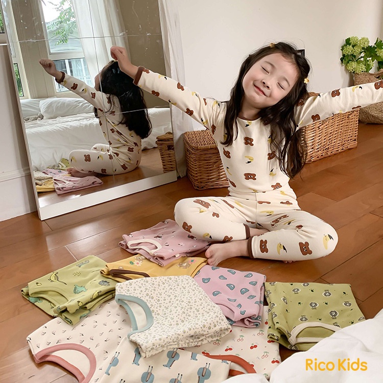 Bộ đồ dài tay cho bé gái, bé trai mặc thu đông từ 8-35kg dày dặn không bai nhão mềm mịn hãng Ambb Kids mã Y046-7