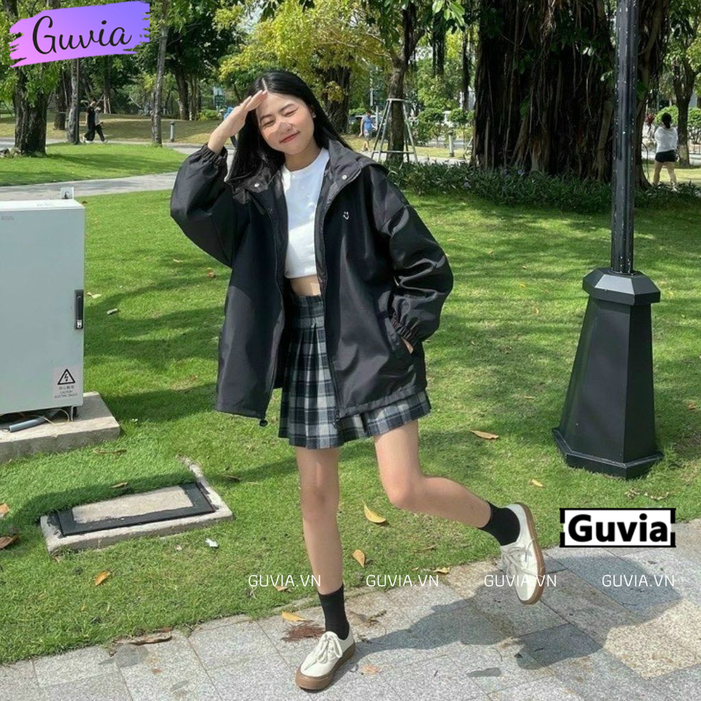 Áo Khoác Bomber Dù DIFFERENT Nam Nữ Form Rộng 2 Lớp, Áo Gió Bóng Chày Chống Nắng Thời Trang GUVIA AKD80