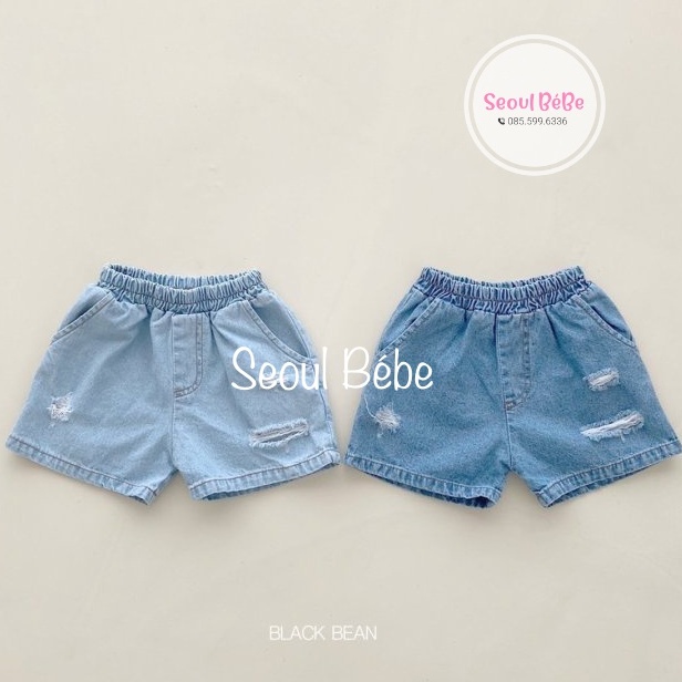 Quần short bò Blue Jeans hãng Blackbean cho bé 12-18kg hè 2022